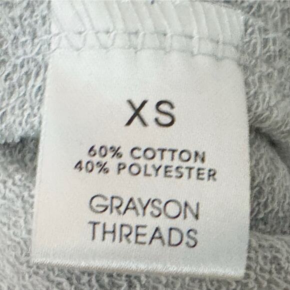 Grayson Threads Pants Womens XS Gray Wide Leg America Graphic Check Sweatpant - Picture 8 of 9